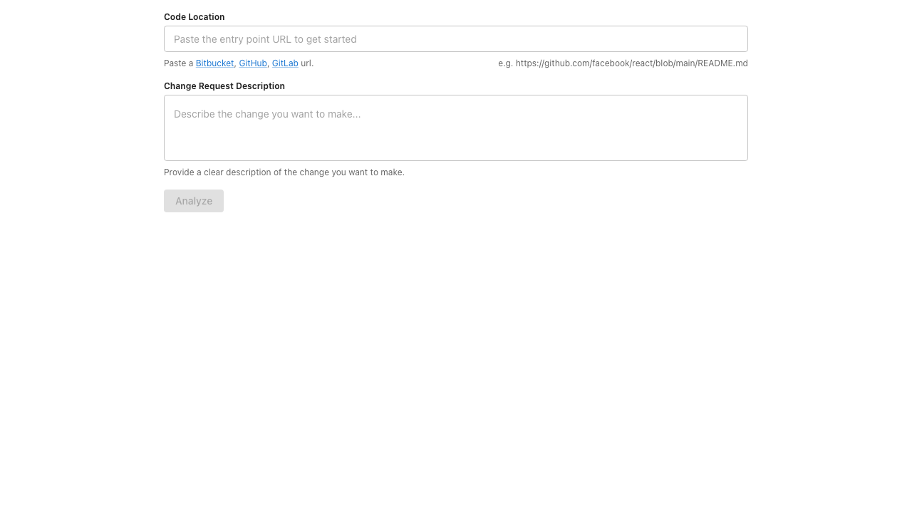Enter code location and description